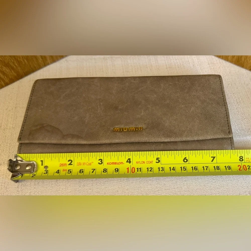 Miu Miu Genuine Leather Fold-Over Wallet REDUCED!